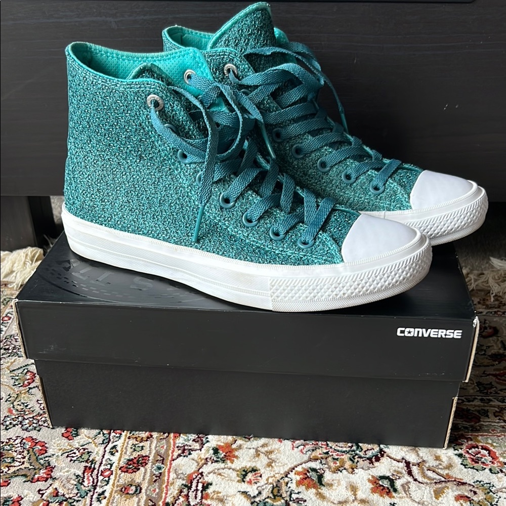 Converse Teal Unisex High-Top Sneakers